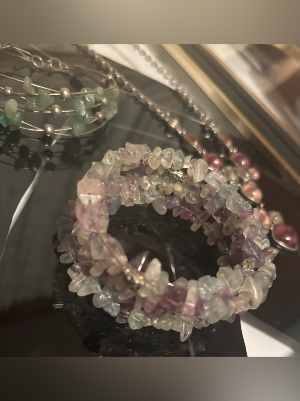 2 Necklaces, 2 Gemstone Bracelets, and 2 pairs of Earrings #121 - Picture 8 of 16
